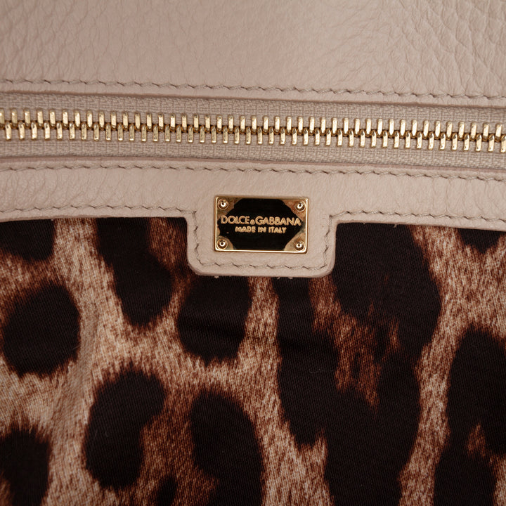 Pebbled Miss Sicily Sac Grand Marron