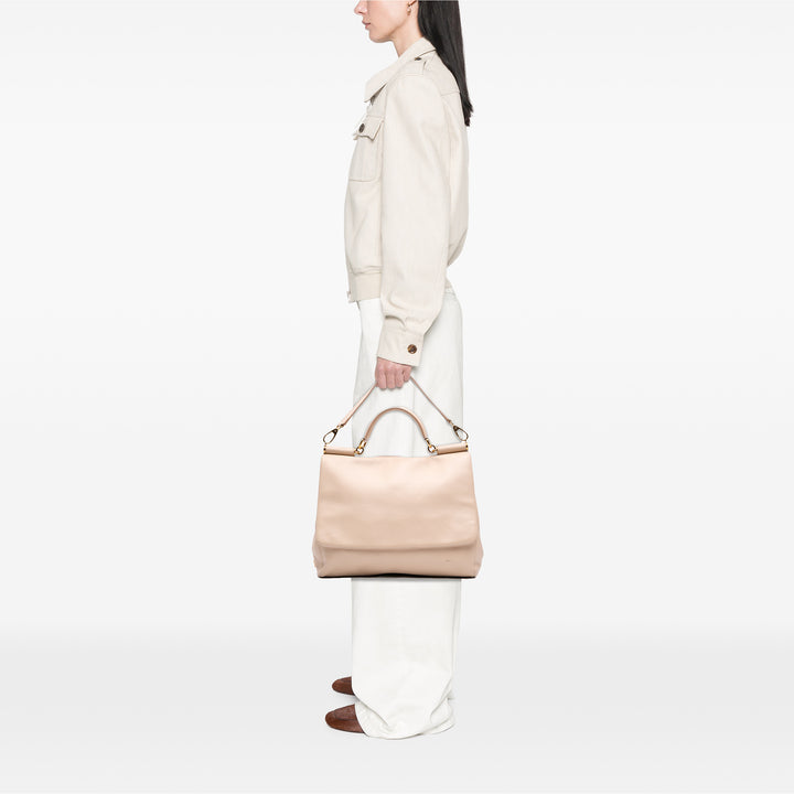 Pebbled Miss Sicily Sac Grand Marron