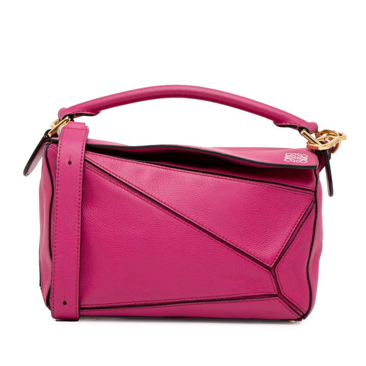 LOEWE Small Cuir de veau Puzzle Sac cartable Rose
