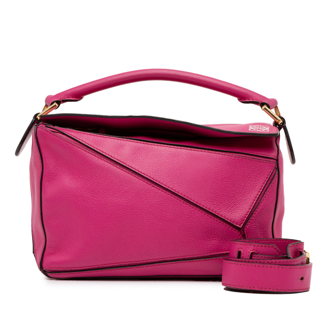 LOEWE Small Cuir de veau Puzzle Sac cartable Rose