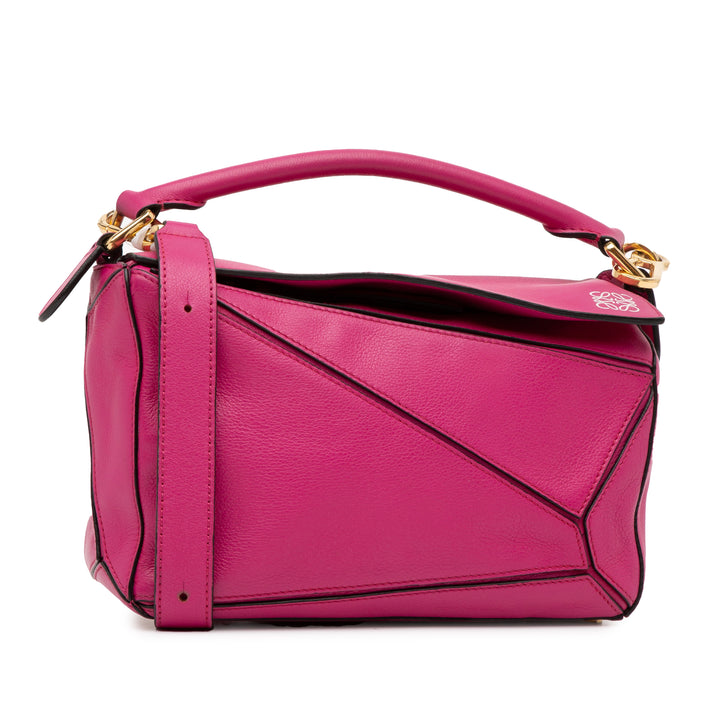 LOEWE Small Cuir de veau Puzzle Sac cartable Rose