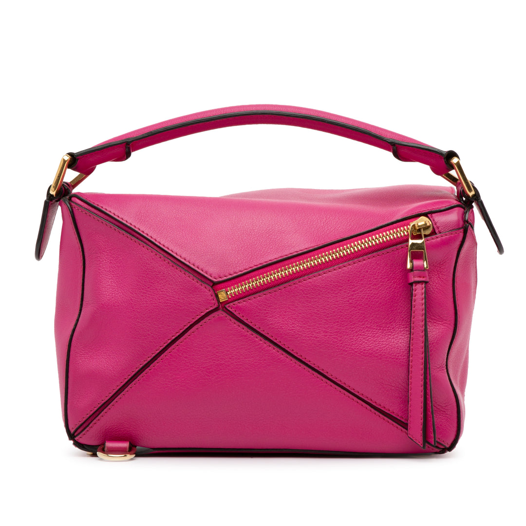 LOEWE Small Cuir de veau Puzzle Sac cartable Rose