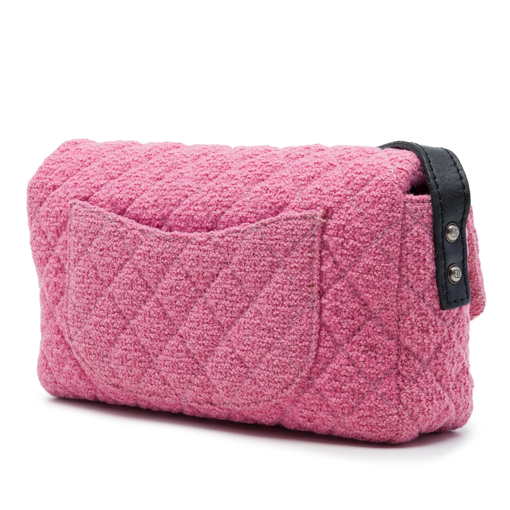 Chanel Matelassé Reissue 2.55 Easy Messenger à rabat Petit Tweed Noir – vue 2 – GABY PARIS