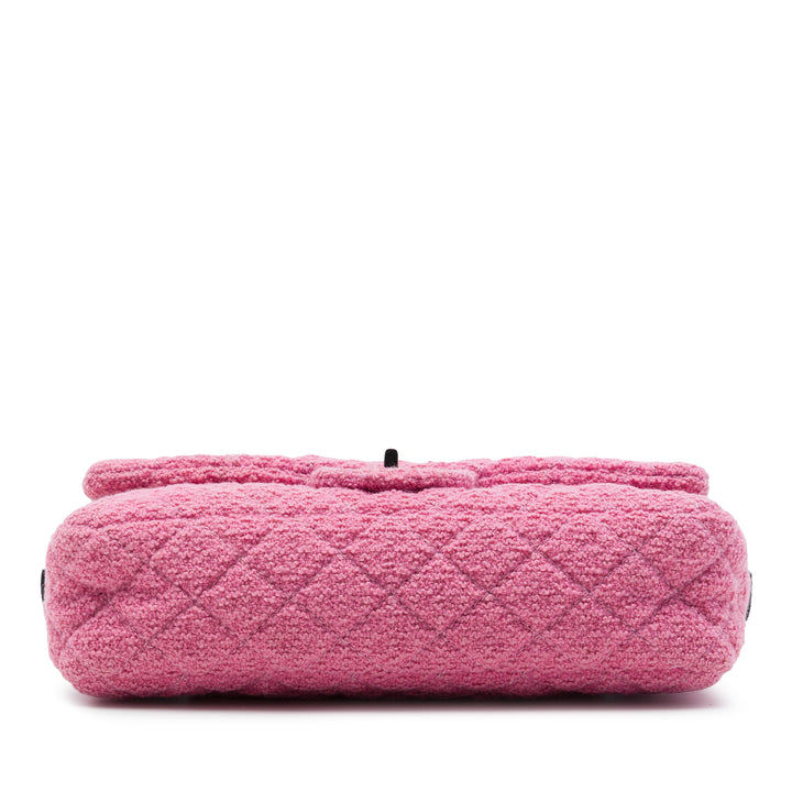 Chanel Matelassé Reissue 2.55 Easy Messenger à rabat Petit Tweed Noir – vue 3 – GABY PARIS