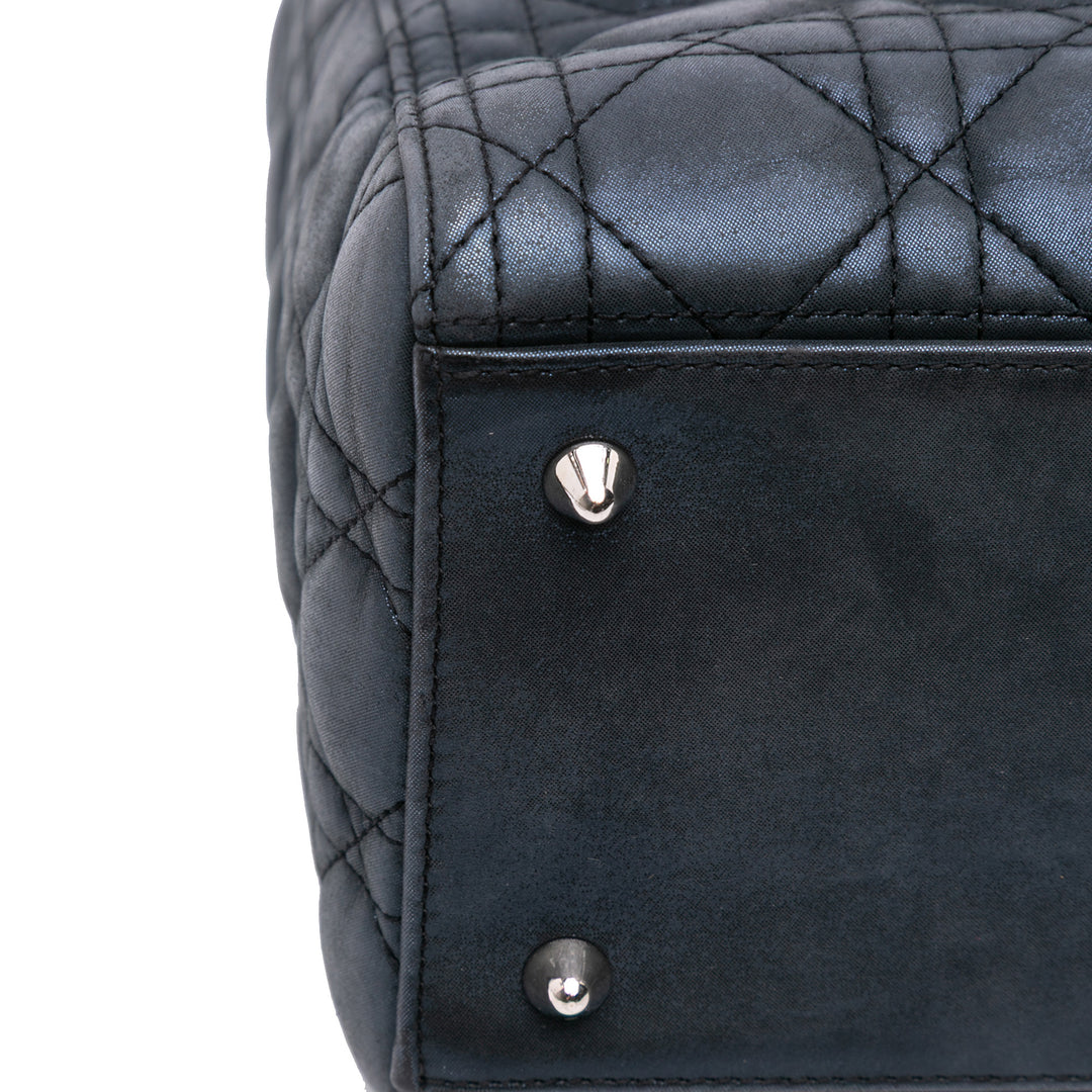 Dior Medium Iridescent Cuir d’agneau Cannage Lady Dior Noir – GABY PARIS Authentique