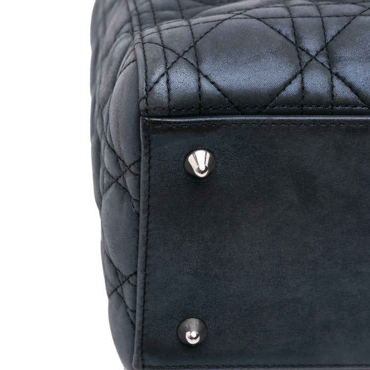 Dior Medium Iridescent Cuir d’agneau Cannage Lady Dior Noir – GABY PARIS Authentique