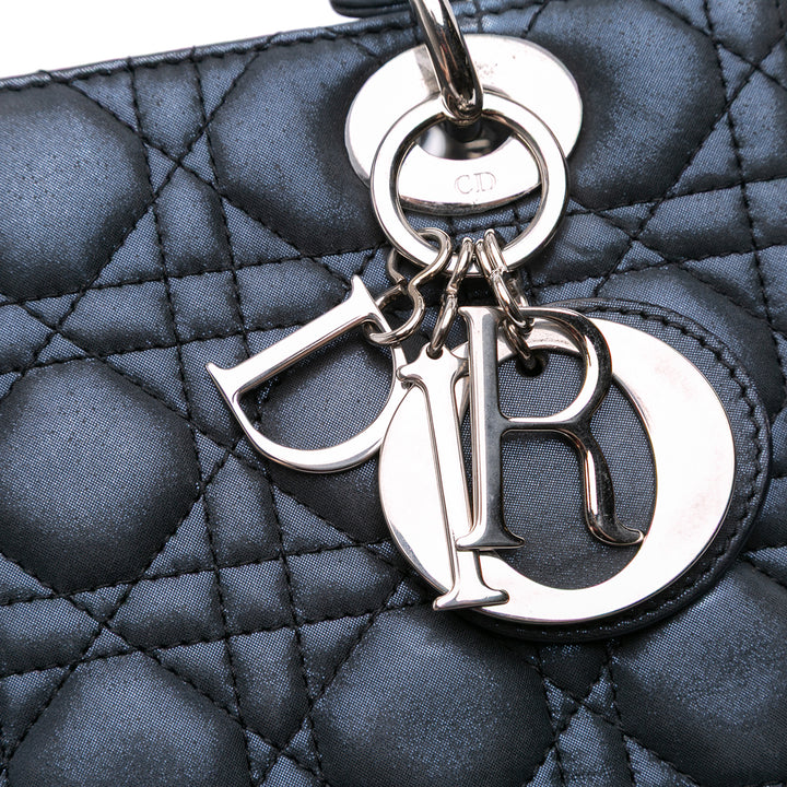 Dior Medium Iridescent Cuir d’agneau Cannage Lady Dior Noir – GABY PARIS Authentique
