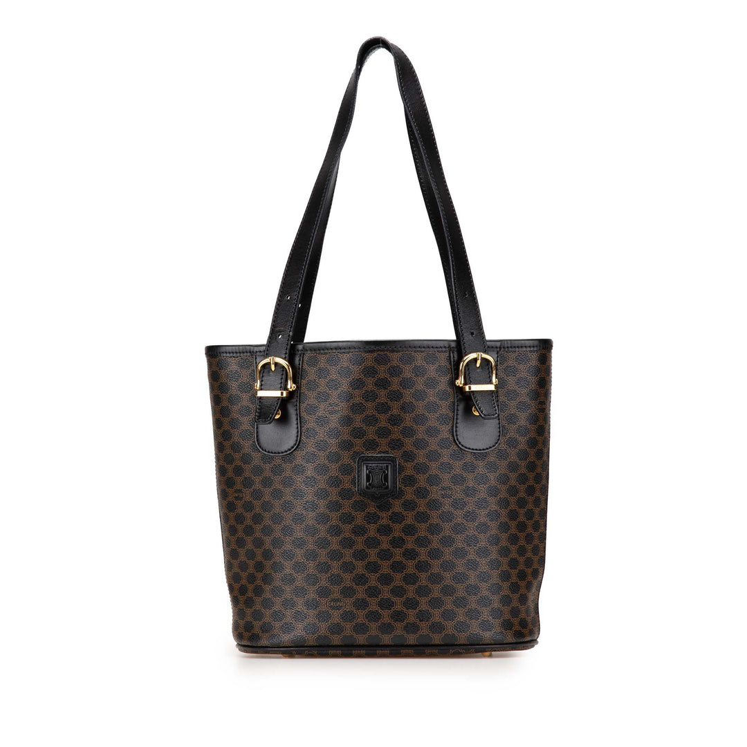 Macadam Coated Canvas Tote Black - Gaby Paris