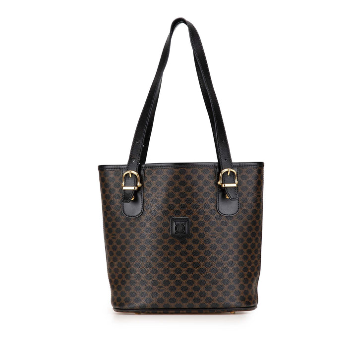 Macadam Coated Canvas Tote Black - Gaby Paris