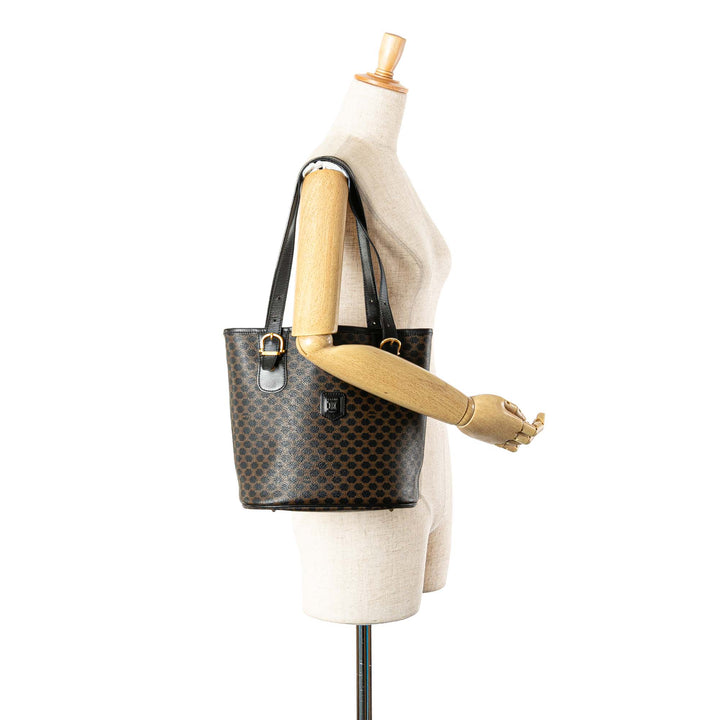 Macadam Coated Canvas Tote Black - Gaby Paris
