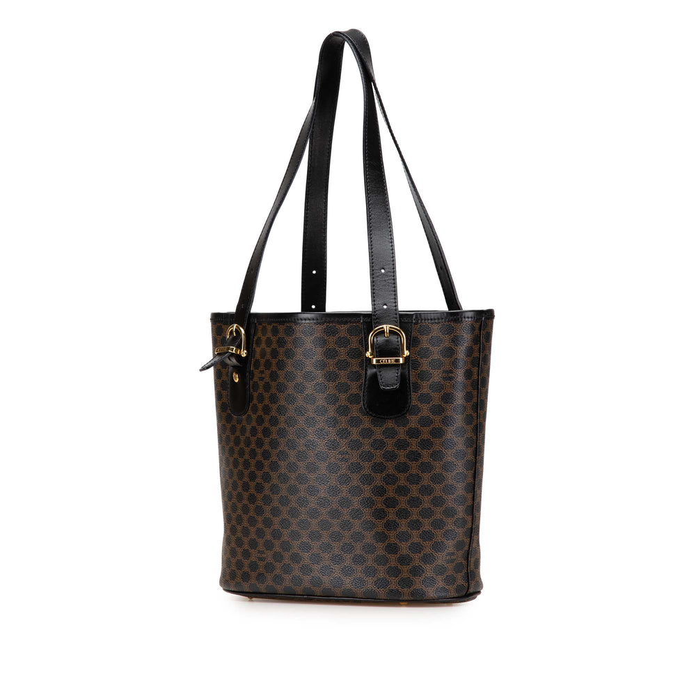 Macadam Coated Canvas Tote Black - Gaby Paris