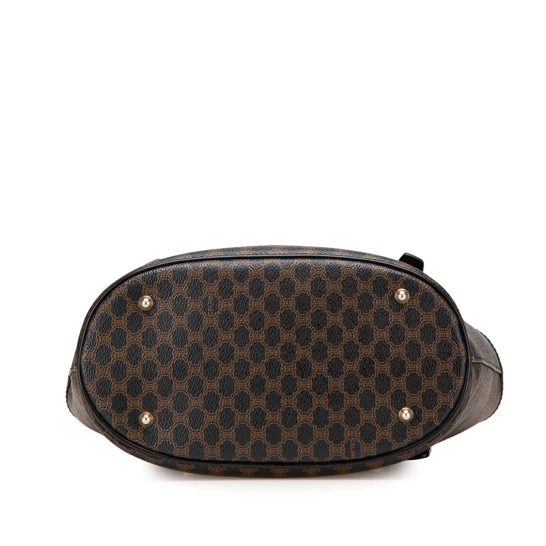 Macadam Coated Canvas Tote Black - Gaby Paris