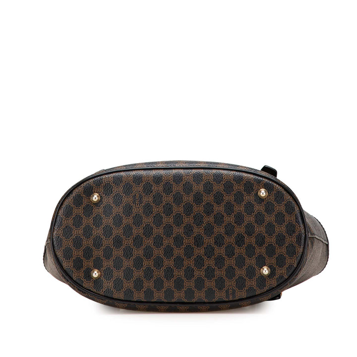 Macadam Coated Canvas Tote Black - Gaby Paris