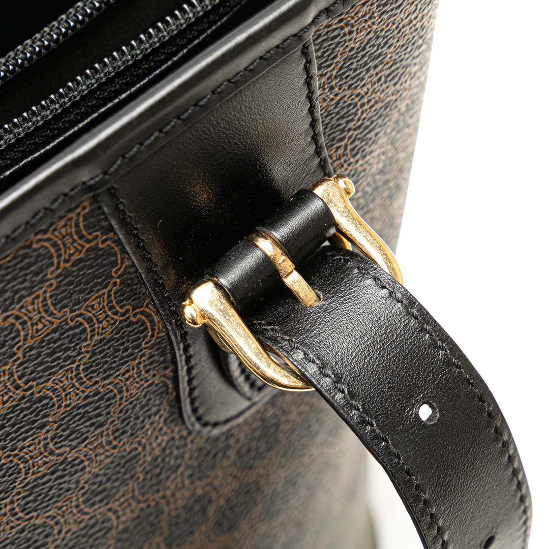 Macadam Coated Canvas Tote Black - Gaby Paris