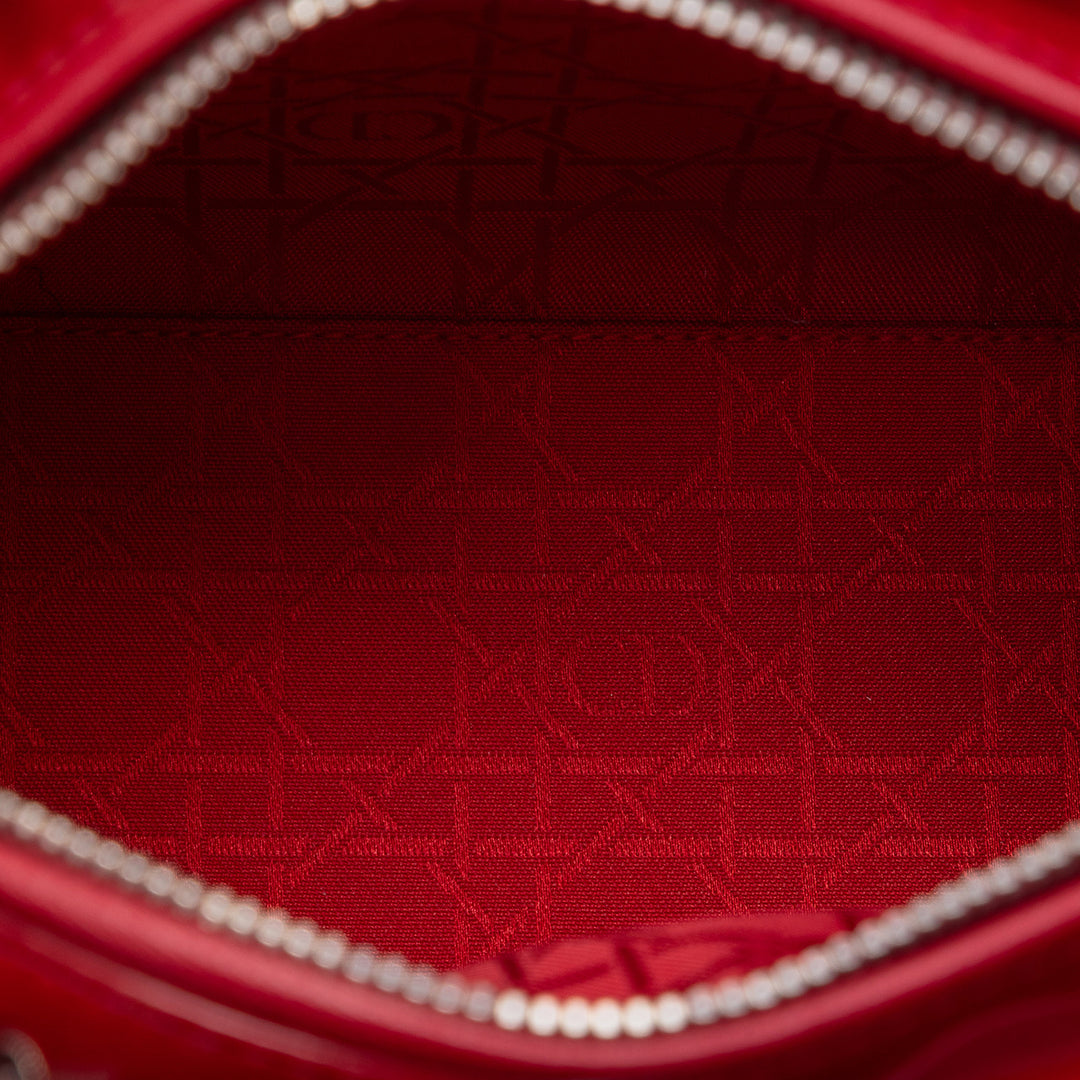 Dior Medium Cuir verni Cannage Lady Dior