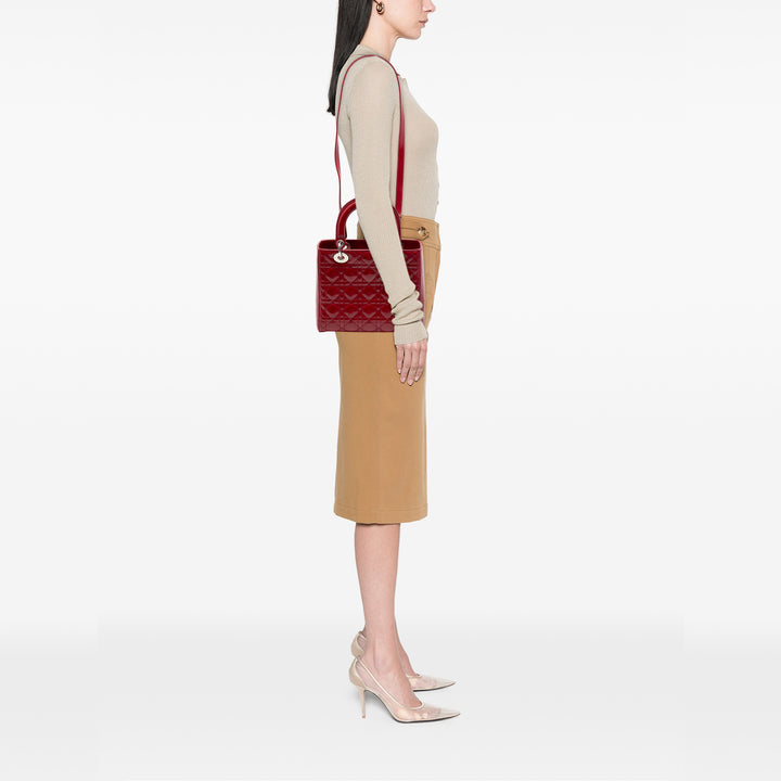 Dior Medium Cuir verni Cannage Lady Dior
