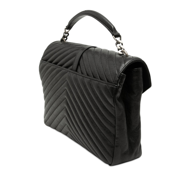 Saint Laurent Chevron College Sac Grand Cuir de mouton