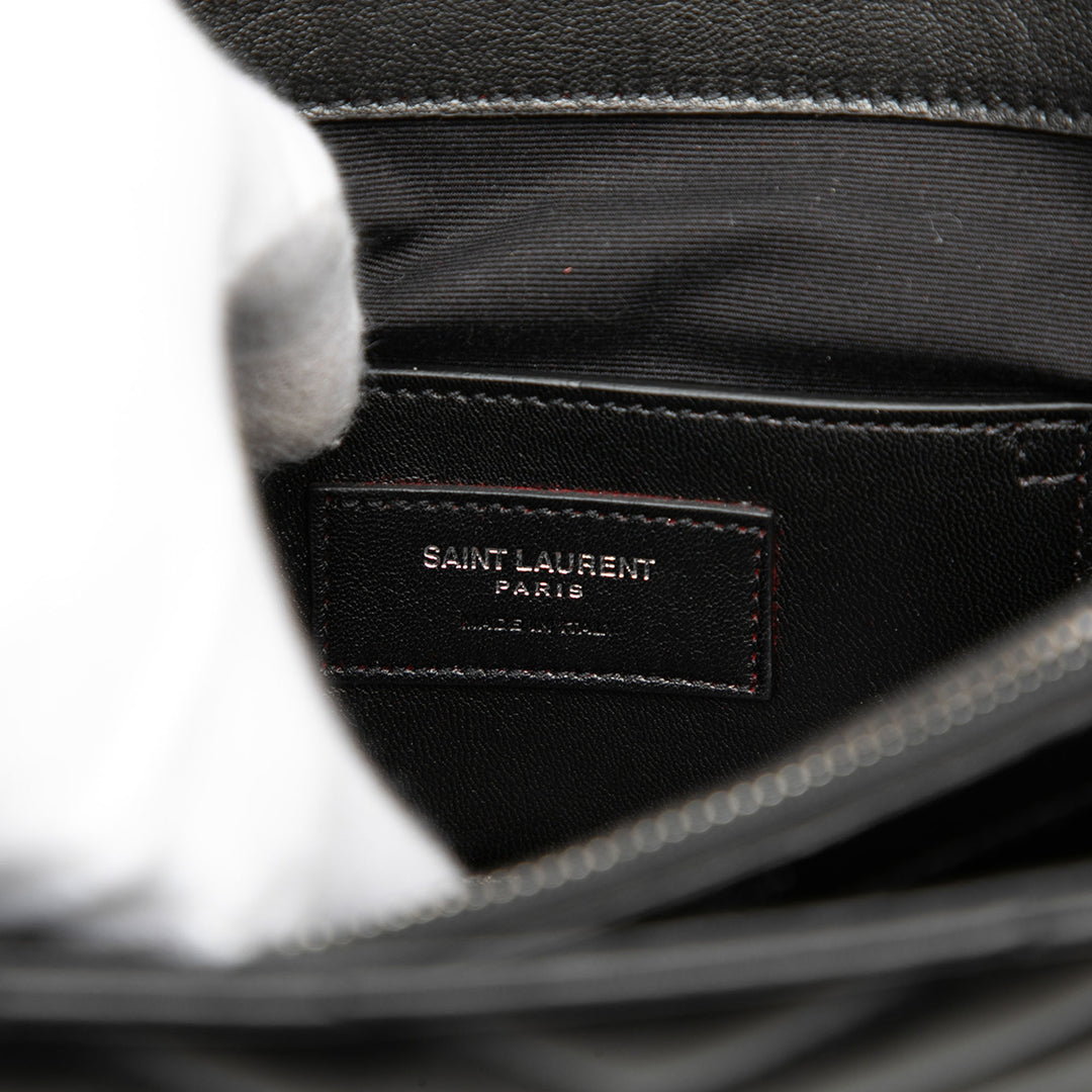 Saint Laurent Chevron College Sac Grand Cuir de mouton
