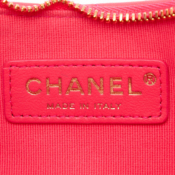Chanel Small Matelassé Cuir d’agneau Chain Around Hook Hobo Bag