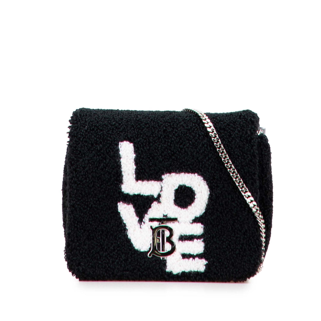 Burberry Sac bandoulière Terry Cloth Lola Love Mini Noir – vue principale – GABY PARIS