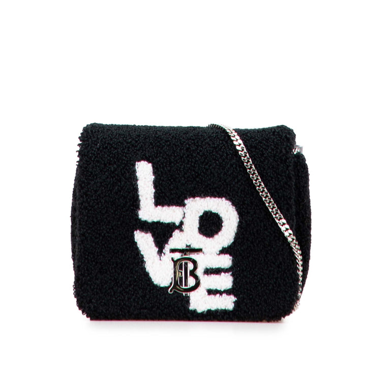 Burberry Sac bandoulière Terry Cloth Lola Love Mini Noir – vue principale – GABY PARIS