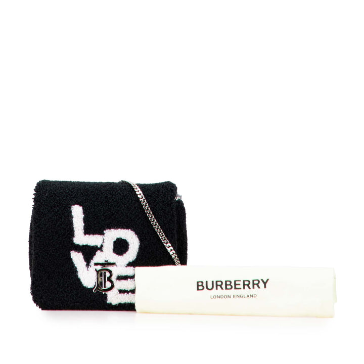 Burberry Sac bandoulière Terry Cloth Lola Love Mini Noir – vue 12 – GABY PARIS
