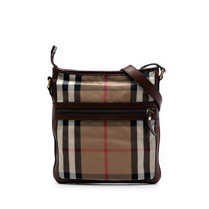 Exploded Check Cotton Sac Marron