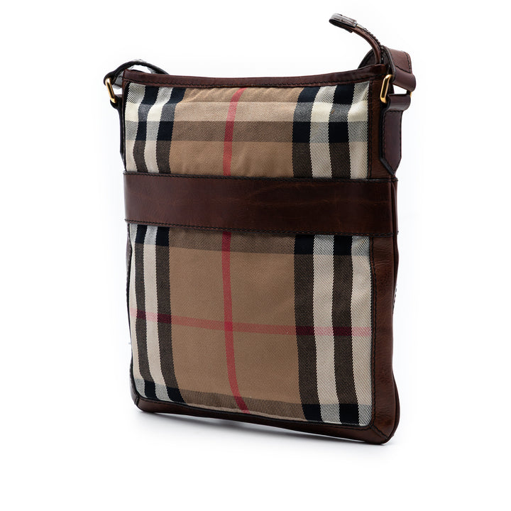 Exploded Check Cotton Sac Marron