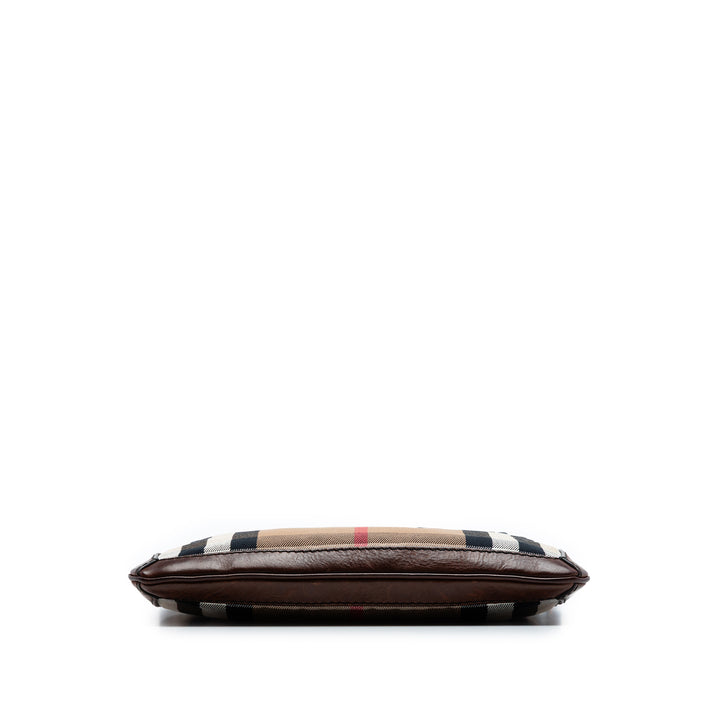 Exploded Check Cotton Sac Marron