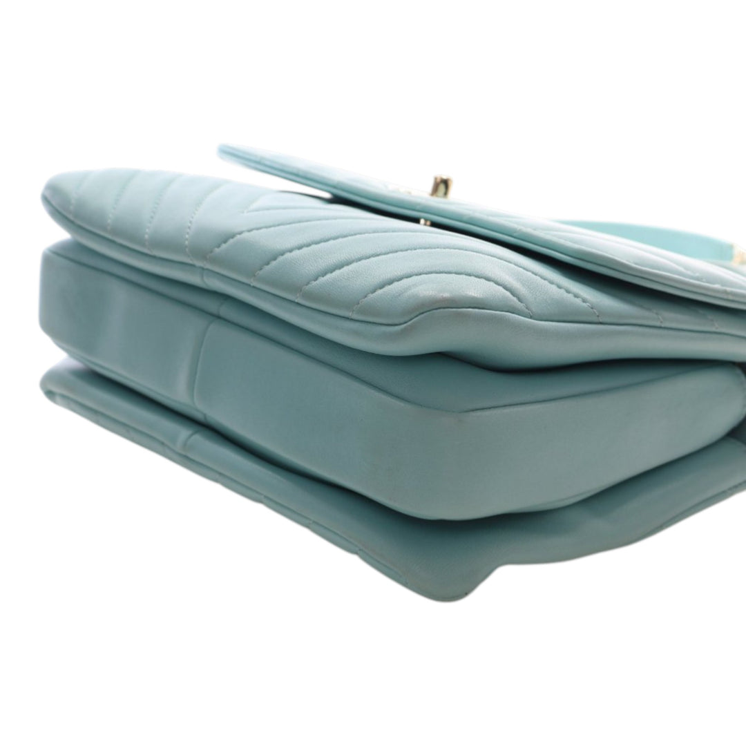 Chanel Small Chevron Cuir d’agneau Trendy CC anse supérieure à rabat