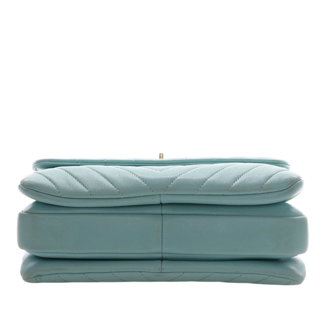 Chanel Small Chevron Cuir d’agneau Trendy CC anse supérieure à rabat