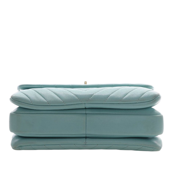 Chanel Small Chevron Cuir d’agneau Trendy CC anse supérieure à rabat