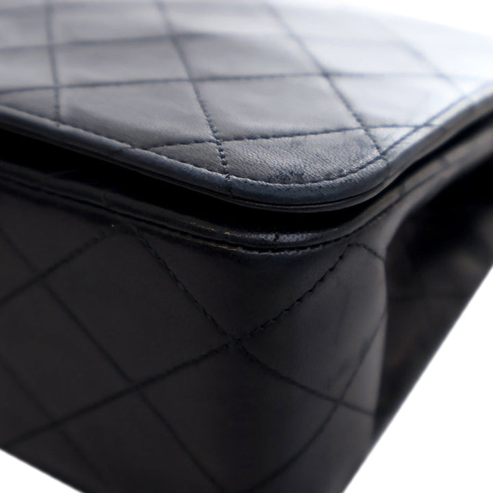 Small CC Quilted Lambskin Full Single Flap Black - Gaby Paris