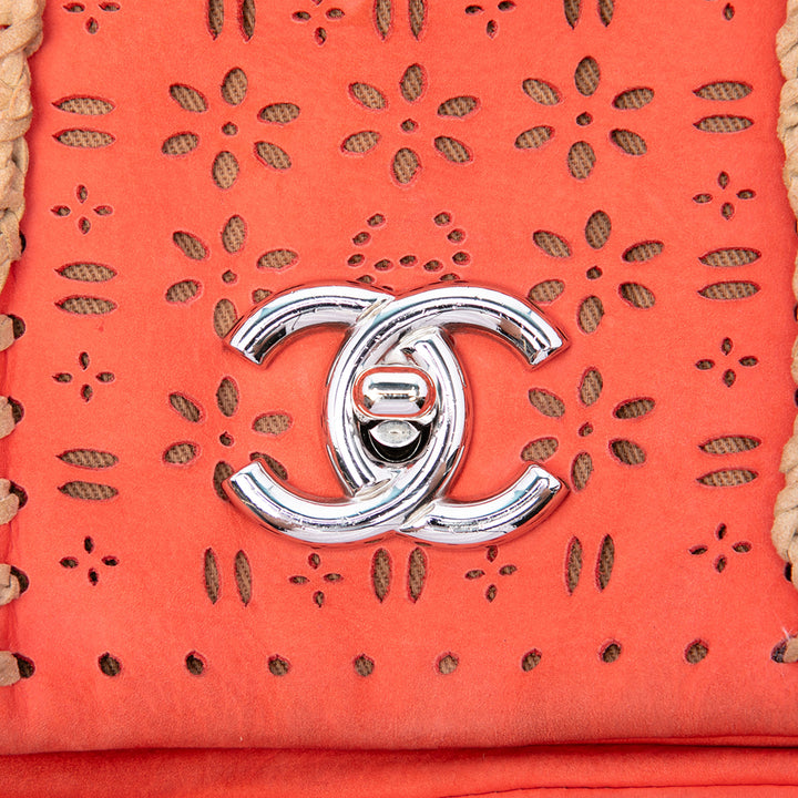 Laser Cut Fringe à rabat Orange