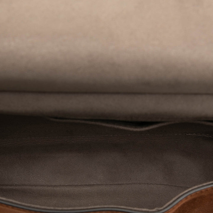 Fendi Printed Satin et Daim Double F Baguette Sac