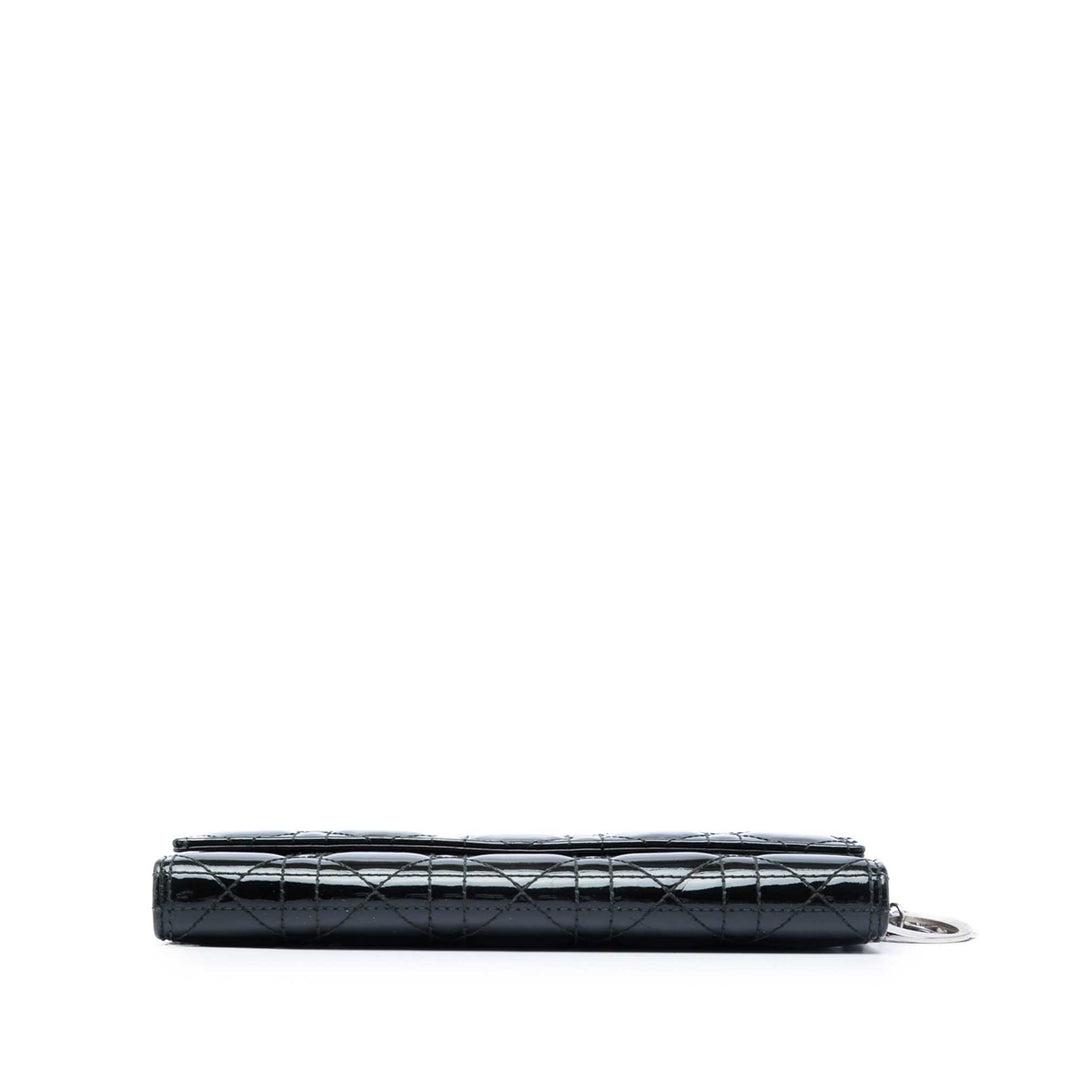 Dior Cuir verni Cannage Lady Dior Wallet on Chain