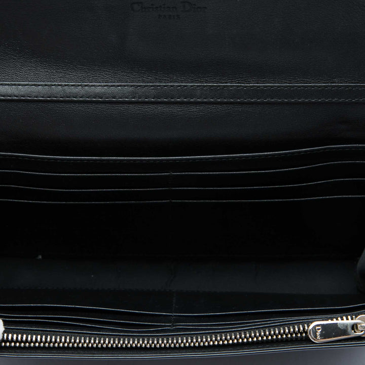 Dior Cuir verni Cannage Lady Dior Wallet on Chain