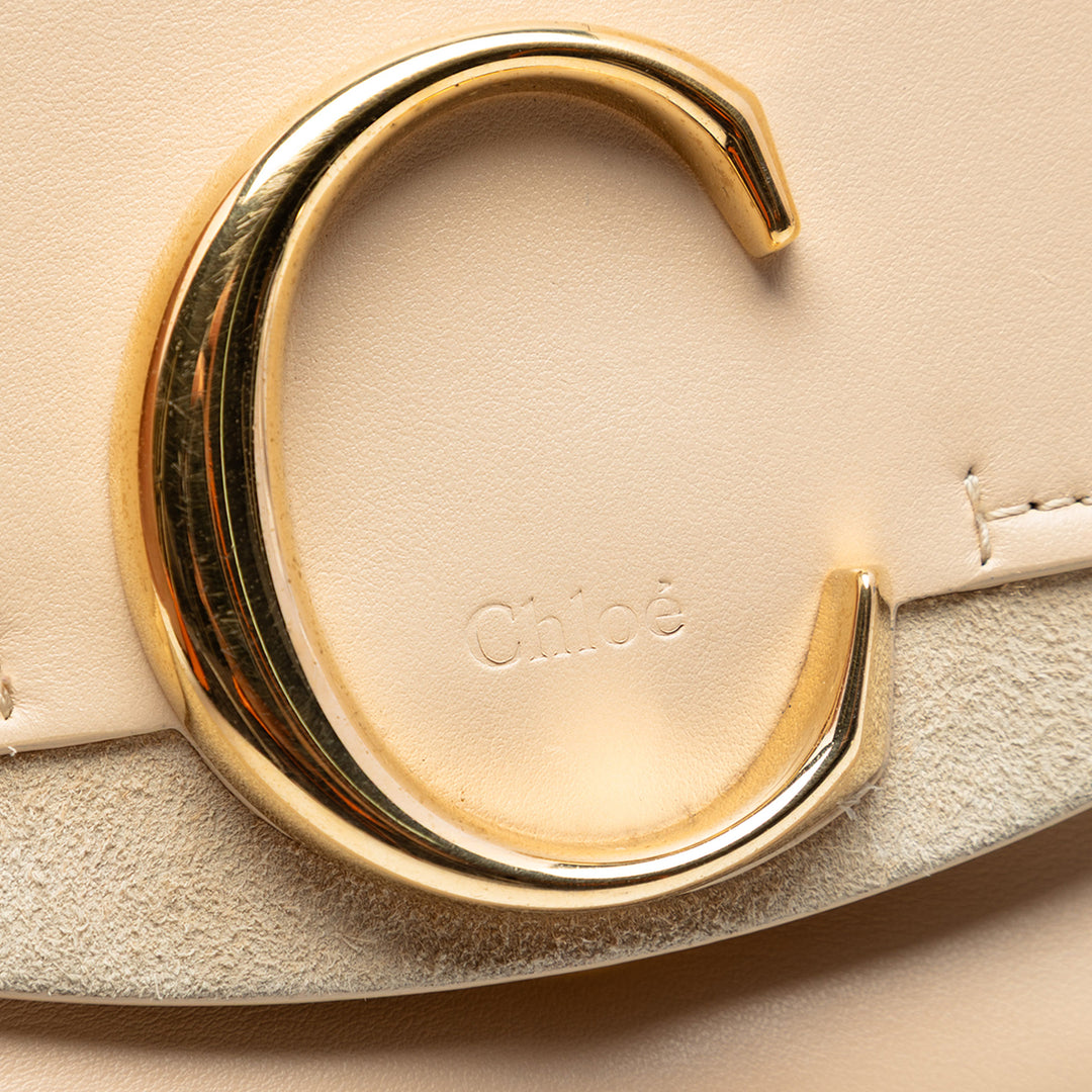 Chloé Sac à main C Mini Cuir de veau Beige – vue 5 – GABY PARIS