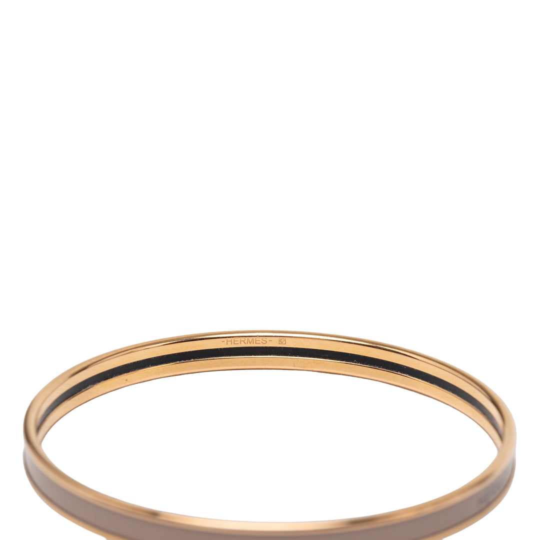 Hermès Extra Narrow Émail Uni Bangle 62