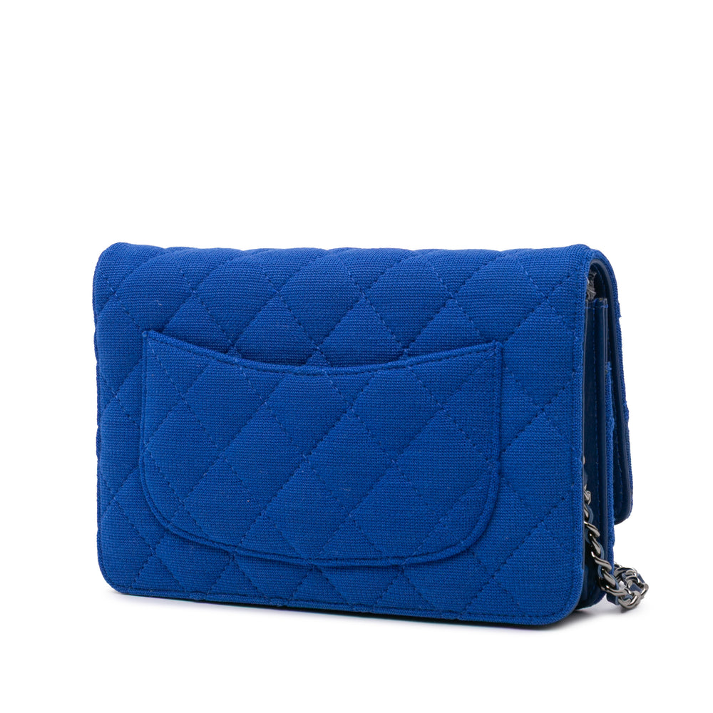 Reissue 2.55 Quilted Jersey Wallet On Chain Blue - Gaby Paris