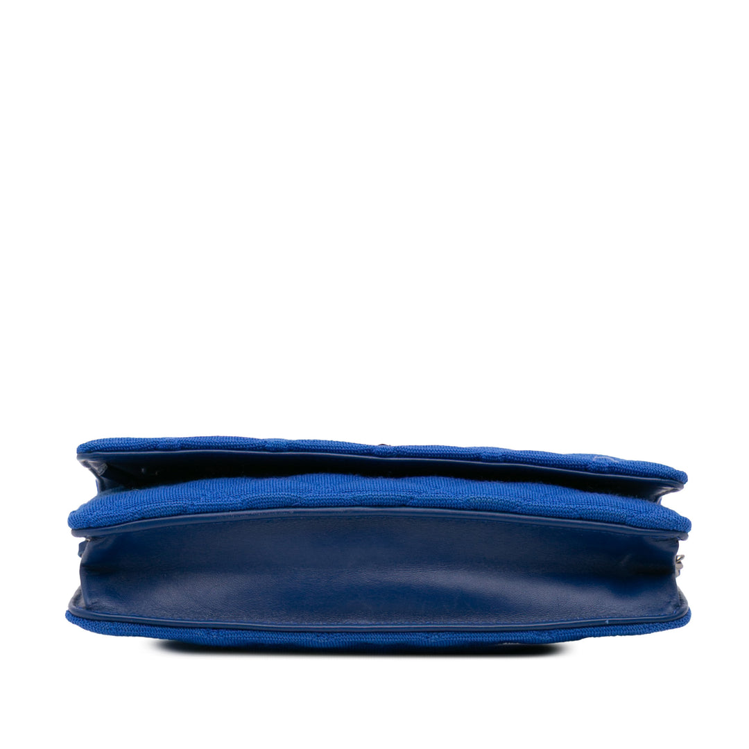 Reissue 2.55 Quilted Jersey Wallet On Chain Blue - Gaby Paris