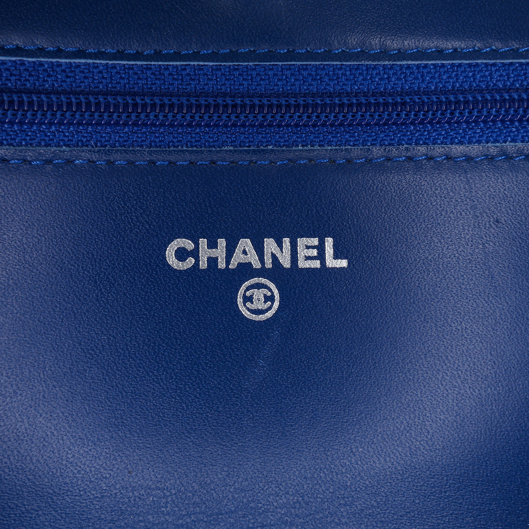Reissue 2.55 Quilted Jersey Wallet On Chain Blue - Gaby Paris
