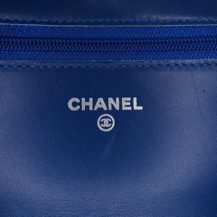 Reissue 2.55 Quilted Jersey Wallet On Chain Blue - Gaby Paris
