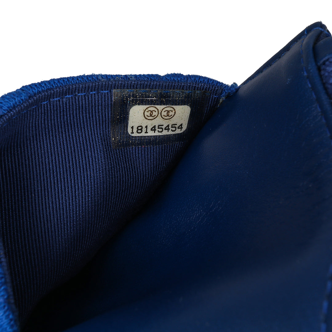 Reissue 2.55 Quilted Jersey Wallet On Chain Blue - Gaby Paris