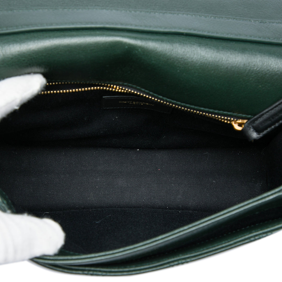Matelassé Becky Chaîne Sac Petit Cuir d'agneau Vert