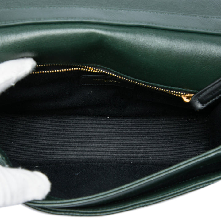 Matelassé Becky Chaîne Sac Petit Cuir d'agneau Vert