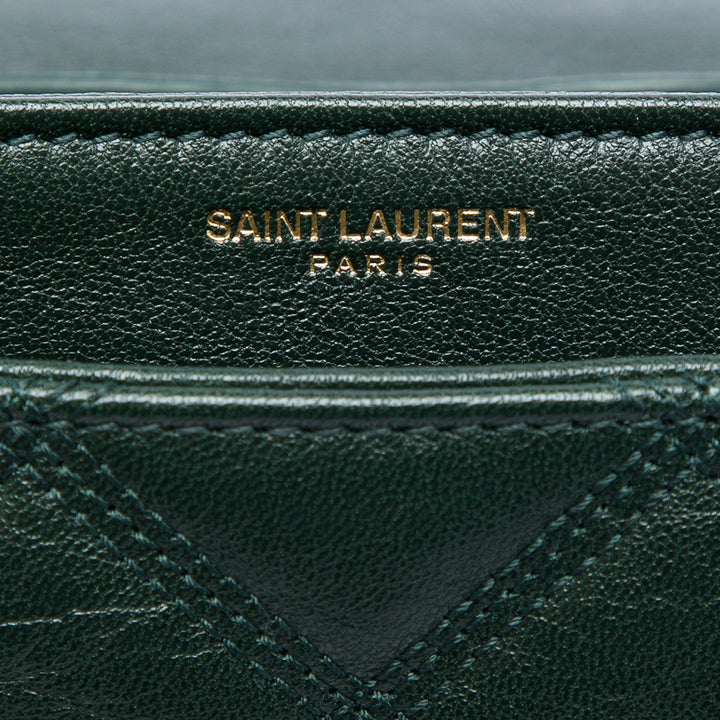 Matelassé Becky Chaîne Sac Petit Cuir d'agneau Vert