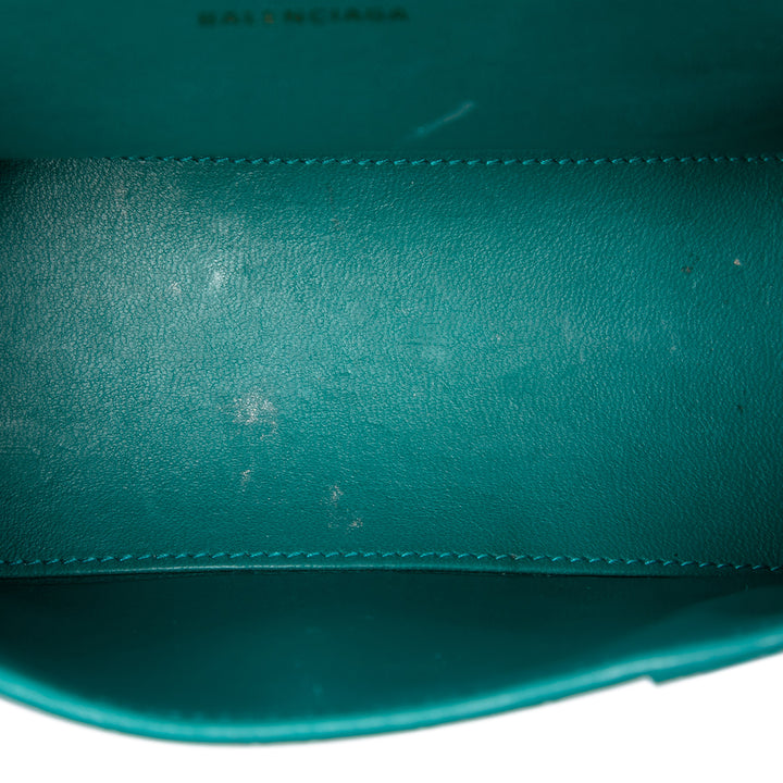 Balenciaga Croc embossé Cuir de veau Hourglass sac à anse supérieure XS