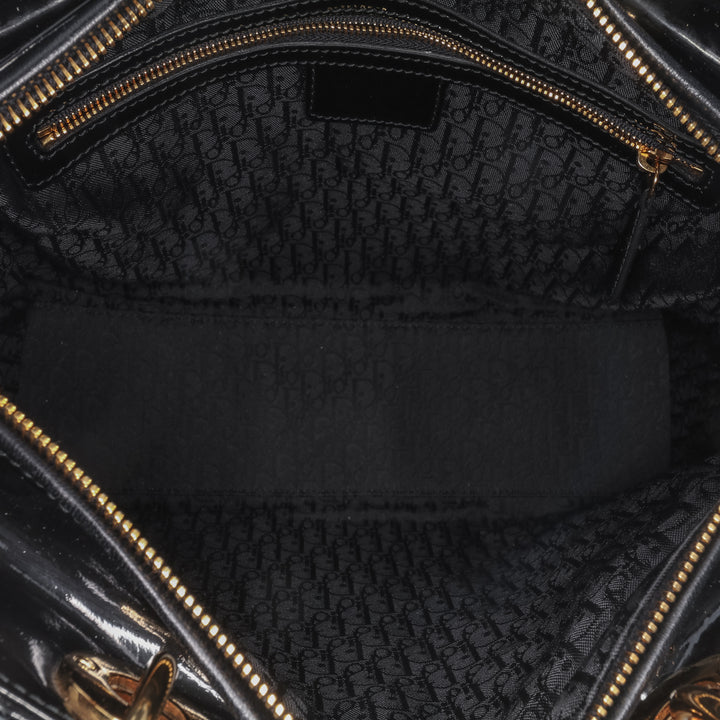 Large Patent Cannage Lady Dior Black - Gaby Paris