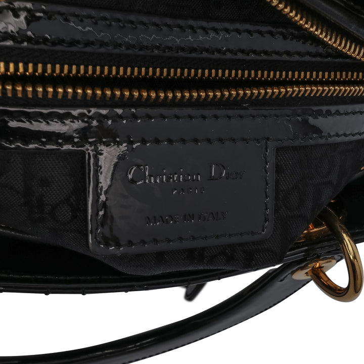 Large Patent Cannage Lady Dior Black - Gaby Paris